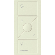 Lutron Original 3-Button Pico Smart Remote with Raise/Lower and Preset - Light Icons - Biscuit