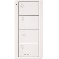 Lutron 4-Button Pico Smart Remote - Scene Keypad - Family Room Icons - Snow