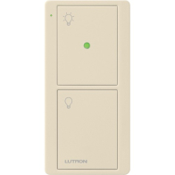 Lutron Pico Wireless Control Keypad - 2-Button w/ Nightlight - Light Almond