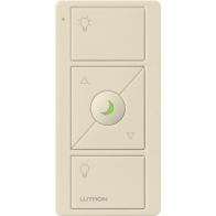 Lutron Pico Wireless Control Keypad - 3-Button w/ Raise/Lower and Nightlight - Light Almond