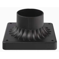 Westgate Decorative Pier Mount Base For Post Top Lights - Black