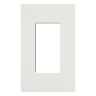 Lutron Claro Screwless Designer Wallplate - 1 Gang - White
