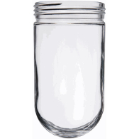 RAB Clear Round Bottom Globe - 200 Series