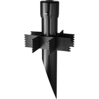 RAB 17" Mighty Post with PVC Cap - Black