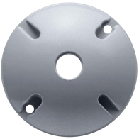 RAB 1 Hole Die Cast 4" Round Cover - Silver Gray