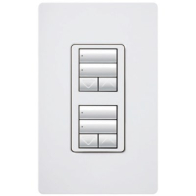 Lutron RadioRA 2 seeTouch Wall-Mount Designer Keypad - Dual Group w/ 2 Raise-Lower - White
