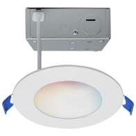 SATCO|NUVO Starfish 4" Round Smart LED Wafer Downlight - 9W - Tunable White and RGB - 120V - White