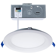 SATCO|NUVO Slim Fit LED Downlight - 13W - 6" Round - CCT Selectable - Smooth Baffle - White - 120V