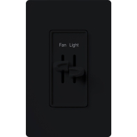 Lutron Skylark Dual Slide-to-Off Fan and Light Control - Black