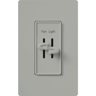 Lutron Skylark Dual Slide-to-Off Fan and Light Control - Gray