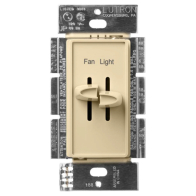 Lutron Skylark Dual Slide-to-Off Fan and Light Control - Ivory