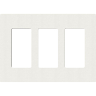 Lutron Claro Screwless Designer Wallplate - 3 Gang - Architectural White