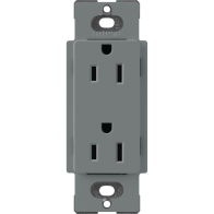 Lutron Claro 15A Receptacle - Slate