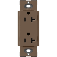 Lutron Claro 20A Duplex Receptacle - Espresso