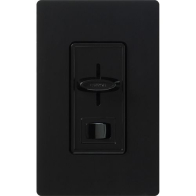 Lutron Skylark Slide-to-Off 3-Speed Fan Control with On/Off Light Switch - Black