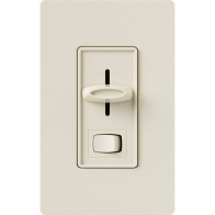 Lutron Skylark Slide-to-Off 3-Speed Fan Control with On/Off Light Switch - Light Almond