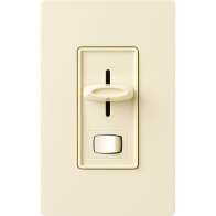 Lutron Skylark Slide-to-Off 3-Speed Fan Control with On/Off Light Switch - Almond