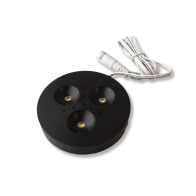 DiodeLED 3W Triant 2 LED Puck Light - 3000K - 392 Lumens - 12-24V - Black