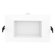 RAB 6" 14W LED Edge-Lit Wafer Downlight - Square Baffle Trim - CCT Selectable - 120V