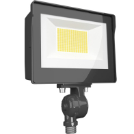 RAB X17 LED Flood Light - Knuckle Mount - Photocell - CCT Selectable - 120-277V - Bronze