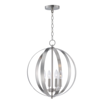 Maxim Lighting Provident 19" 4-Light Chandelier - 120V - Satin Nickel