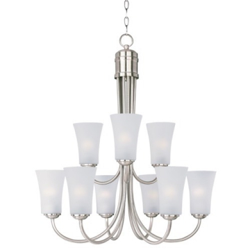 Maxim Lighting Logan 9-Light Chandelier - 120V - Satin Nickel