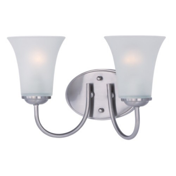Maxim Lighting Logan 2-Light Bath Vanity Light - 120V - Satin Nickel