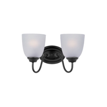 Maxim Lighting Stefan 2-Light Bath Vanity Light - 120V - Black