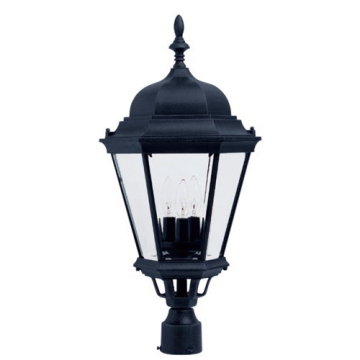 Maxim Lighting Westlake Die Cast 3-Light Outdoor Post Top Lantern - 120V - Black