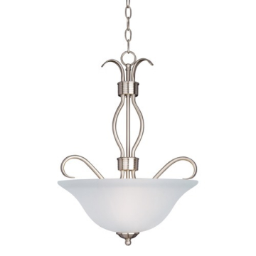 Maxim Lighting Basix 3-Light Invert Bowl Pendant - 120V - Satin Nickel