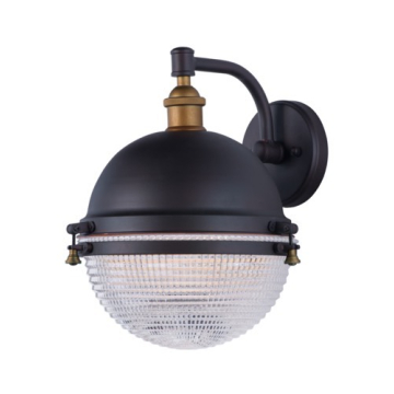 Maxim Lighting Portside 12" Outdoor Wall Sconce - 120V - Oil Rubbed Bronze / Antique Brass