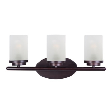 Maxim Lighting Corona 3-Light Vanity Light - Frosted Glass Shade - 120V - Oil Rubbed Bronze