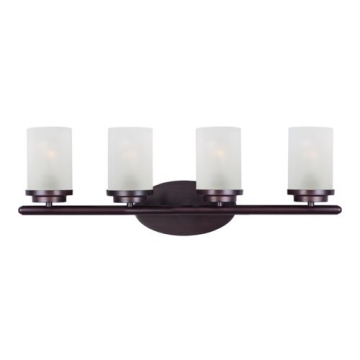 Maxim Lighting Corona 4-Light Vanity Light - Frosted Glass Shade - 120V - Oil Rubbed Bronze