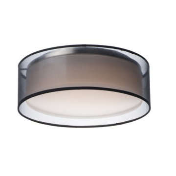Maxim Lighting Prime 20W 16" LED Flush Mount - 3000K - 1,200 Lumens - 120V - Black Organza