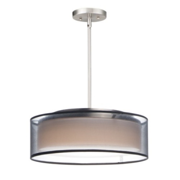 Maxim Lighting Prime 16" LED Pendant - 3000K - 120V - Black Oxide / Satin Nickel