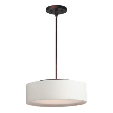 Maxim Lighting Prime 16" LED Pendant - 3000K - 120V - Oatmeal / Oil Rubbed Bronze
