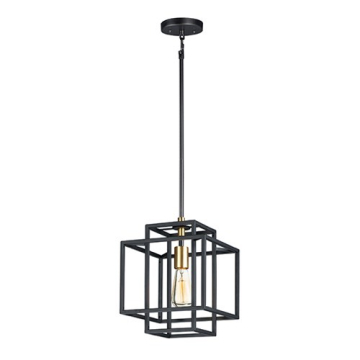 Maxim Lighting Liner 1-Light Pendant - 120V - Black / Satin Brass