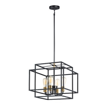 Maxim Lighting Liner 4-Light Pendant - 120V - Black / Satin Brass