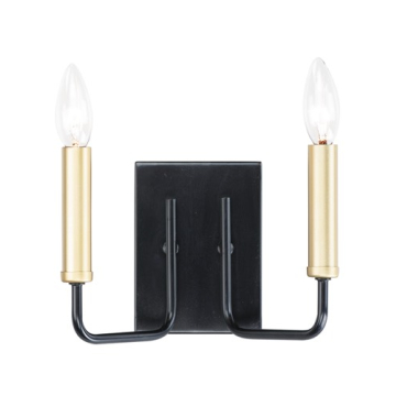 Maxim Lighting Sullivan 2-Light Vanity Light - 120V - Black / Gold