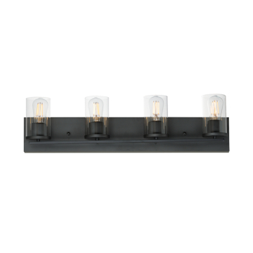 Maxim Lighting Lateral 4-Light Bath Vanity Light - 120V - Black - Clear Glass
