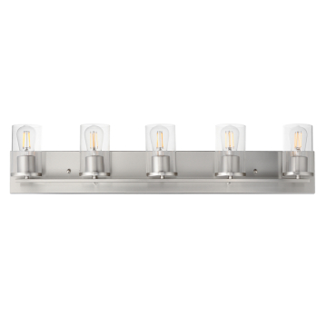 Maxim Lighting Lateral 5-Light Bath Vanity Light - 120V - Satin Nickel - Clear Glass