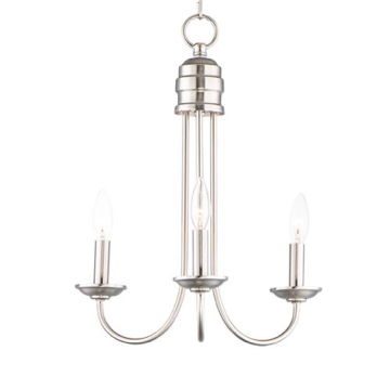 Maxim Lighting Logan 3-Light Candle Chandelier - 120V - Satin Nickel
