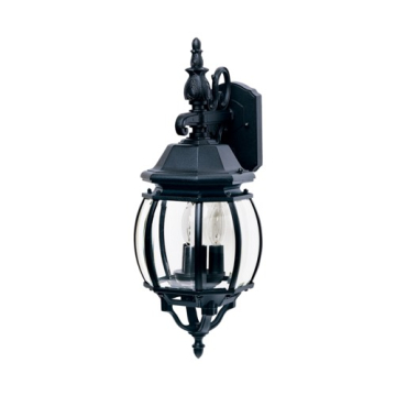 Maxim Lighting Crown Hill 3-Light Outdoor Wall Lantern - 120V - Black