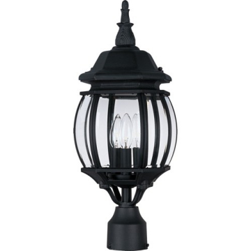 Maxim Lighting Crown Hill 3-Light Outdoor Post Top Lantern - 120V - Black