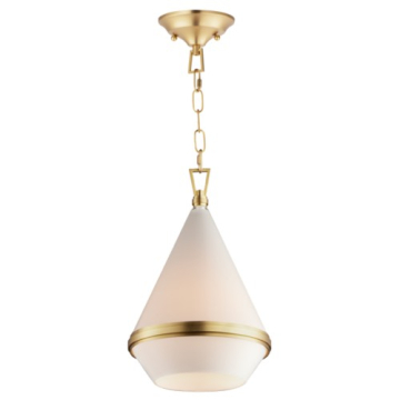 Maxim Lighting Giza 11" 1-Light Pendant - 120V - Satin Brass