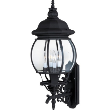 Maxim Lighting Crown Hill 4-Light Outdoor Wall Lantern - 120V - Black