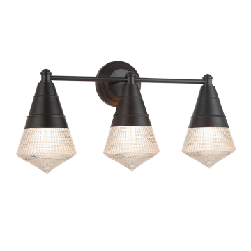 Maxim Lighting Hargreaves 3-Light Bath Vanity Light - 120V - Black