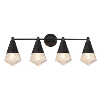Maxim Lighting Hargreaves 4-Light Bath Vanity Light - 120V - Black