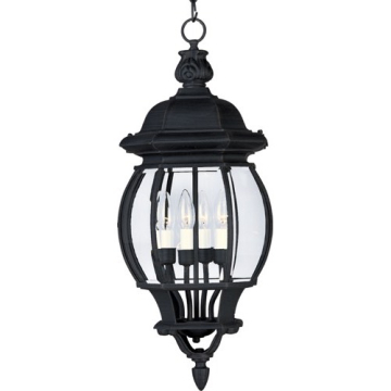 Maxim Lighting Crown Hill 4-Light Outdoor Hanging Lantern - 120V - Black