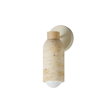 Maxim Lighting Pompeii 1-Light Wall Sconce - 120V - Travertine / Oyster